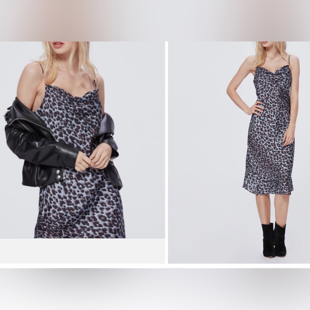 PAIGE Giovanna Leopard Print Midi Slip Dress